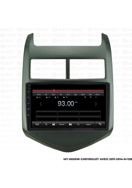 Chevrolet Aveo Android Multimedya Carplay Navigasyon Ekran - 8gb RAM+128 GB HDD - Myway