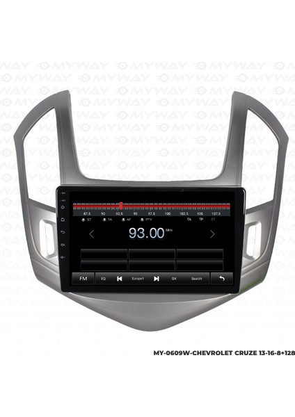 Chevrolet Cruze Android Multimedya Carplay Navigasyon Ekran - 8gb RAM+128 GB HDD - Myway