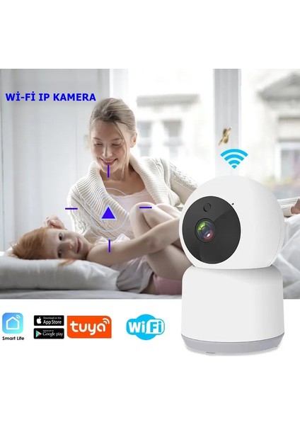 Wi-Fi Kamera Cata Akıllı Ip Kamera Çift Yön Ses Hareket Algılama Gece Görüş Fhd Bebek Bakıcı Kamera indirimleri