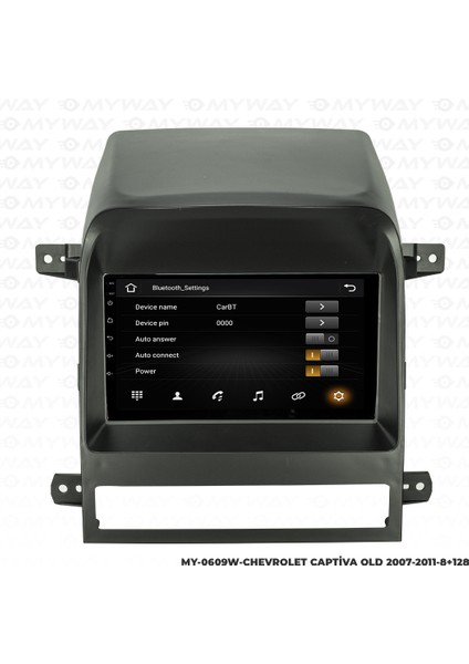 Chevrolet Captiva Android Multimedya Carplay Navigasyon Ekran - 8gb RAM+128 GB HDD - Myway