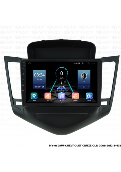 Chevrolet Cruze Android Multimedya Carplay Navigasyon Ekran - 8gb RAM+128 GB HDD - Myway