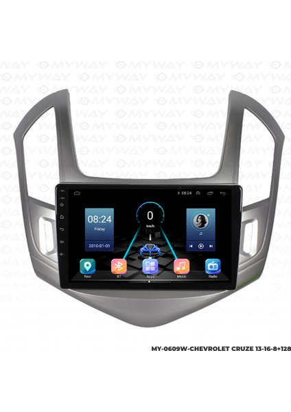 Chevrolet Cruze Android Multimedya Carplay Navigasyon Ekran - 8gb RAM+128 GB HDD - Myway fırsatları