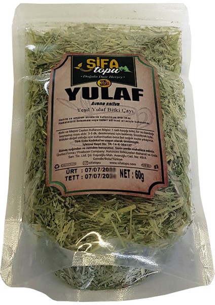 Yeni Mahsül Gölgede Kurutulmuş Yeşil Yulaf Samanı 60 gr