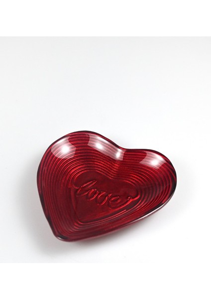 Sevgililer Günü Love Kalp Tabak Cam Çerezlik Sunumluk Dekoratif Tabak 13 cm fiyatları