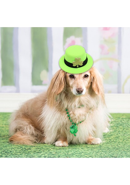 Şapka Şeklindeki Saç Klibi Gün Barrettes Kızlar Dekoratif Gençler Shamrock Açık Yeşil (Yurt Dışından)