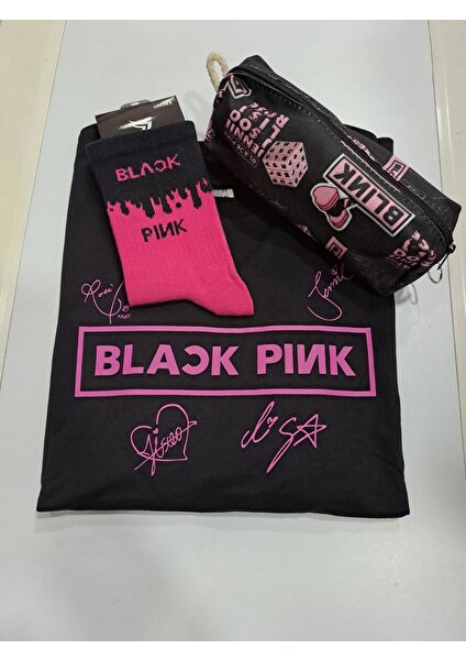 Blackpink Unisex T-Shirt Kalemlik Çorap Kombin