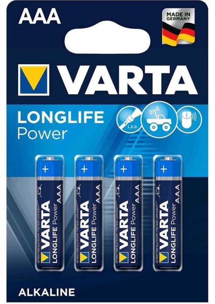 Aaa Longlife Power Alkalin Ince Pil 4'lü