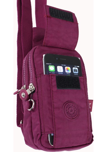 Mega Bag M 229 Mega Bag Krinkıl Kumaş Unisex Küçük Omuz, Göğüs Askılı Çanta, Telefonluk