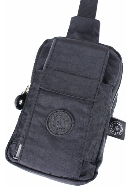 Mega Bag M 229 Mega Bag Krinkıl Kumaş Unisex Küçük Omuz, Göğüs Askılı Çanta, Telefonluk