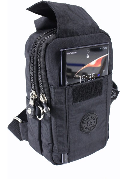 Mega Bag M 229 Mega Bag Krinkıl Kumaş Unisex Küçük Omuz, Göğüs Askılı Çanta, Telefonluk