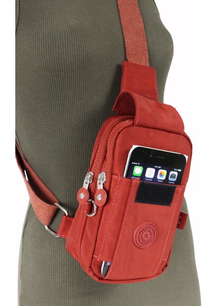 Mega Bag M 229 Mega Bag Krinkıl Kumaş Unisex Küçük Omuz, Göğüs Askılı Çanta, Telefonluk