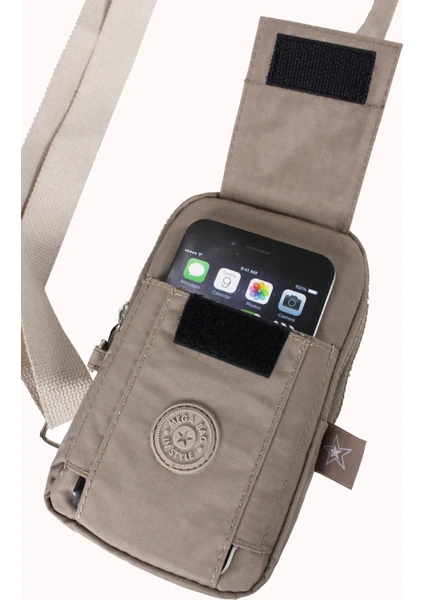 Mega Bag M 229 Mega Bag Krinkıl Kumaş Unisex Küçük Omuz, Göğüs Askılı Çanta, Telefonluk