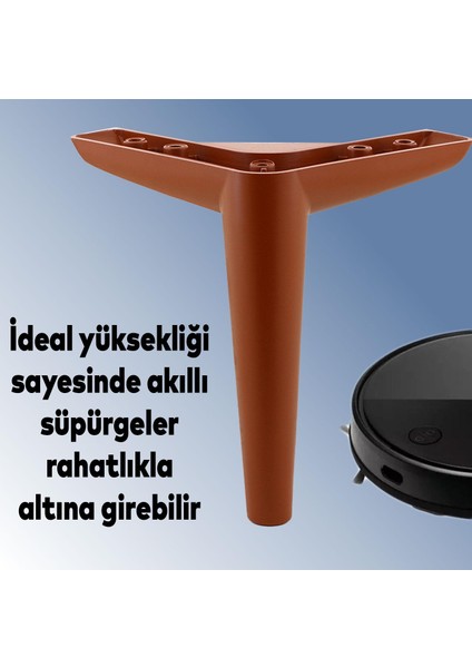 Lüks Mobilya Kanepe Sehpa Tv Ünitesi Koltuk Ayağı 17 cm Kahverengi Baza Ayak modelleri