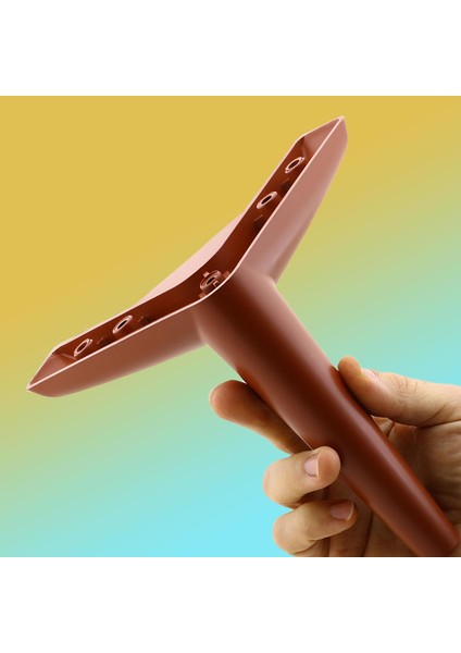 Lüks Mobilya Kanepe Sehpa Tv Ünitesi Koltuk Ayağı 17 cm Kahverengi Baza Ayak fırsatları