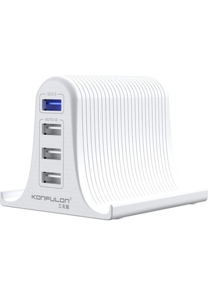 Masa Üstü Standlı Seyahat Şarj Cihazı Konfulon 4 USB 3.0 Quick