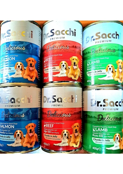 Dr Sacchi Premium Köpek Konservesi 400 gr x 6