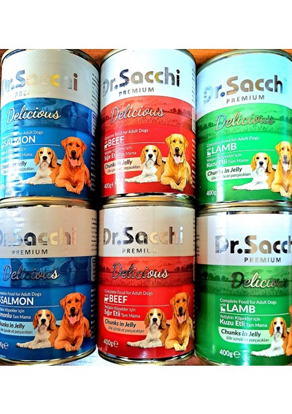 Dr Sacchi Premium Köpek Konservesi 400 gr x 6