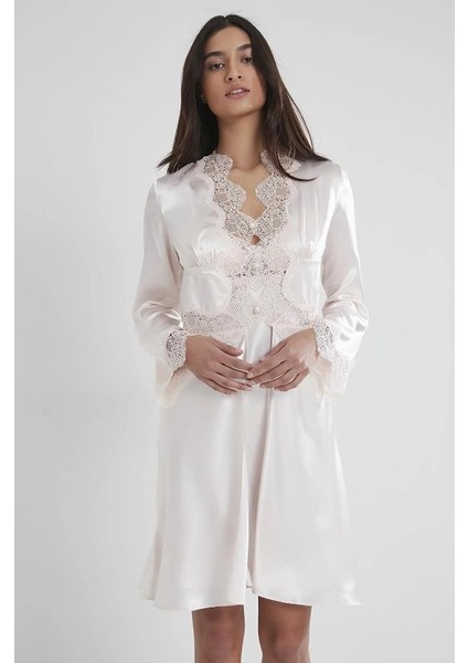 6335 Saten Gecelik Sabahlık Pijama Takım Şort Takım 6'lı Çeyiz Seti