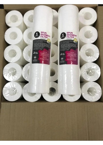Su Arıtma 10'' 5 Micron Spun Filtre (50 Adet)