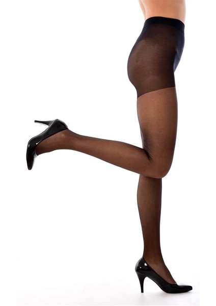 Kadın 24 Lü 20 Den Ince Burnu Takviyeli Dayanıklı Mat Külotlu Çorap