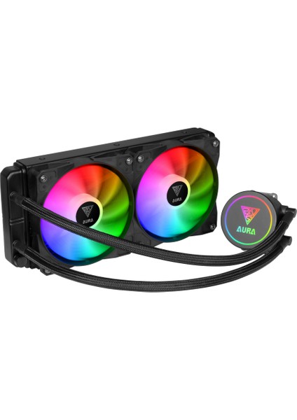 Gamdıas Aura GL240, 240MM, Rgb, 2 Fanlı, Cpu Sıvı Soğutma
