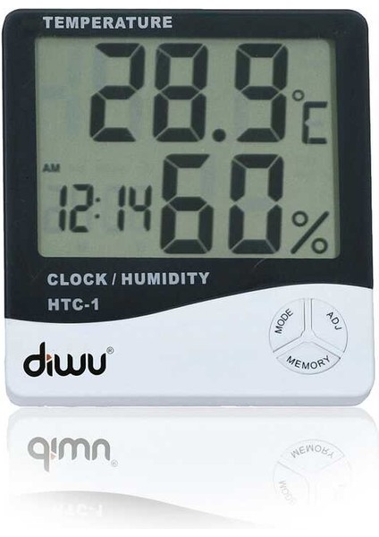 Yelbey Diwu Htc-1 Saatli Nem Ölçer ve Termometre