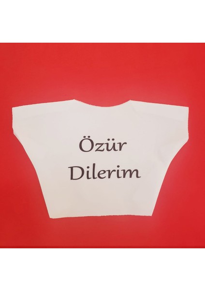 Özür Dilerim Yazılı Peluş Oyuncak Tişörtü