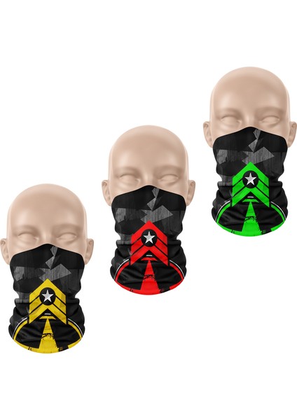 3'lü Set Boyunluk Bandana Outdoor Balaklava Yüz Maskesi Kafa Bandı modelleri