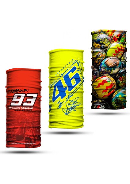 3'lü Set Boyunluk Bandana Outdoor Balaklava Yüz Maskesi Kafa Bandı