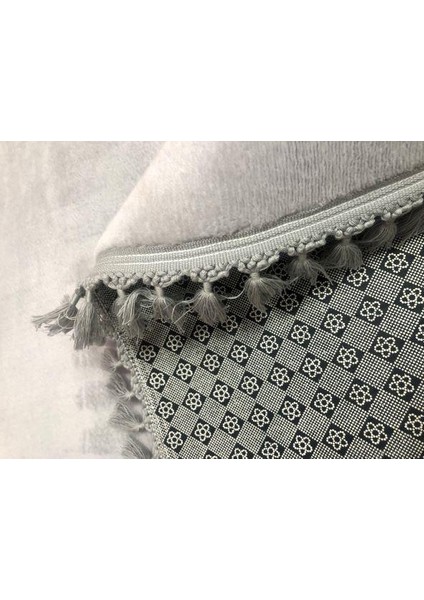 Modern Dekoratif Simirna Peluş Oval Ponpon Saçaklı Klozet Takımı 50X80_50X40 indirimleri