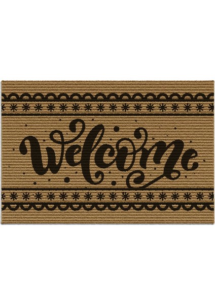 Welcome Desenli Kapı Önü Halı Paspas