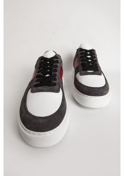 651 Erkek Hakiki Deri Bağcıklı Sneaker