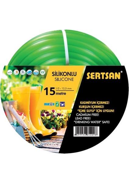 Sertsan Market Tipi Ekolüks Silikonlu Hortum 15 Metre