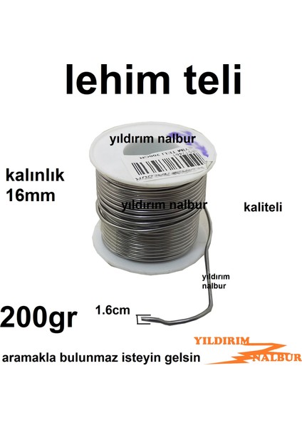 Lehim Teli Kaliteli Leyim 200GR 1.6mm Kalın Havya Kaynak Teli