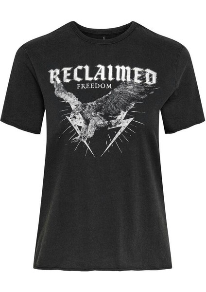 Oversize Kısa Kol Yuvarlak Yaka Minimalist Kadın T-Shirt - Günlük Stil