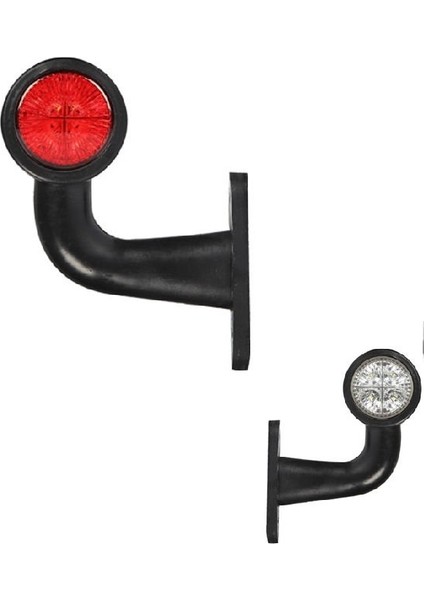 Formplas Kısa Eğri Lamba 8 Led'li 130MM 24V Beyaz - Kırmızı