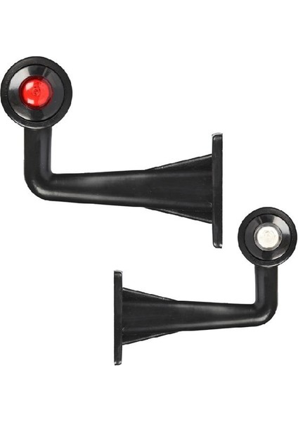 Formplas Uzun Eğri Lamba Tek Led'li Beyaz - Kırmızı 2 Led'li 200MM 12V-24V Beyaz - Kırmızı