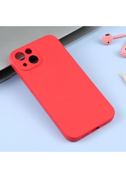 Magsafe Uyumlu iPhone 14 Plus 6.7inç Silikon Kılıf, Kamera Koruyucu,darbe Emici,lansman Kılıf