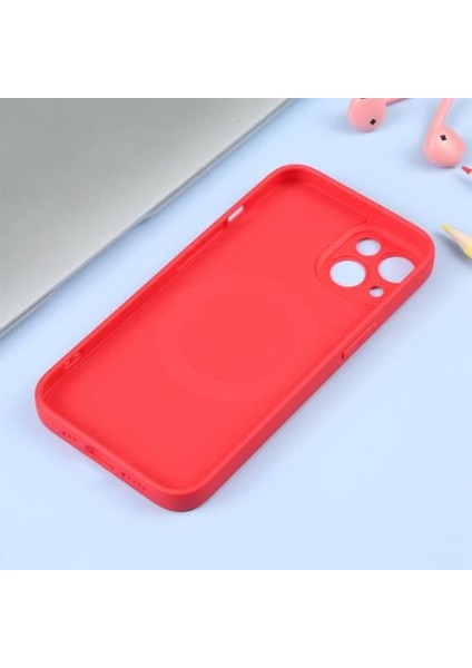 Magsafe Uyumlu iPhone 14 Plus 6.7inç Silikon Kılıf, Kamera Koruyucu,darbe Emici,lansman Kılıf