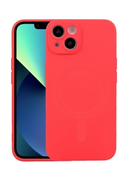 Magsafe Uyumlu Iphone 14 6.1inç Silikon Kılıf, Kamera Koruyucu, Darbe Emici, Lansman Kılıf