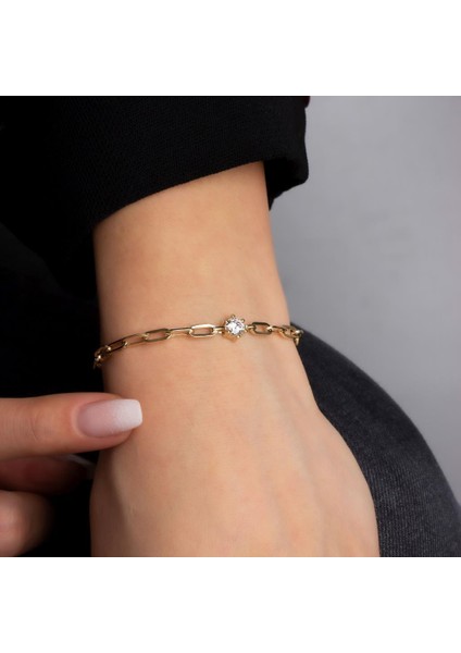 Altın Tektaş Bileklik