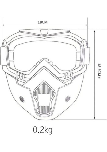 Cross Motosiklet Bisiklet Gözlüğü Açık Kask Maskesi Süngerli Bant Lastikli Jet Maske Ayna Camlı