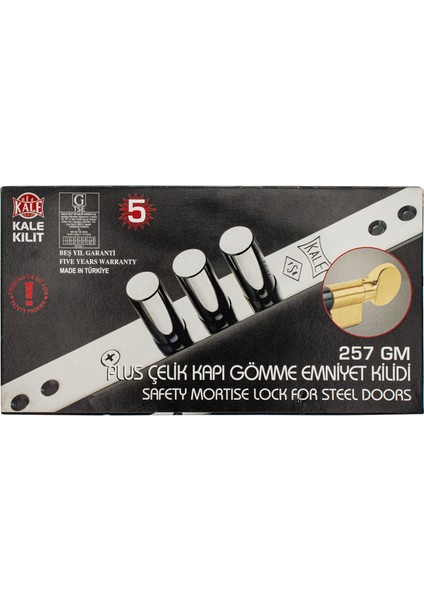 257 Gm Barelli (Göbekli) Çelik Kapı Gömme Emniyet Kilidi