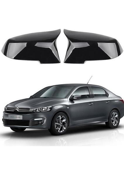 Citroen C-Elysse Batman Yarasa Ayna Kapağı Piano Black 2013-2017 Arası