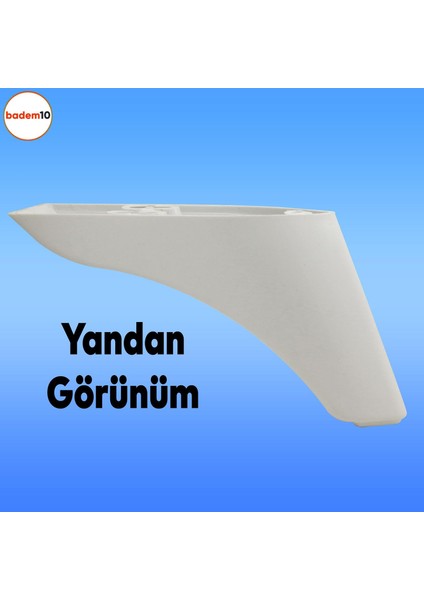 Göknar Lüks Mobilya Kanepe Sehpa Tv Ünitesi Koltuk Ayağı 10 cm Beyaz Baza Ayakları