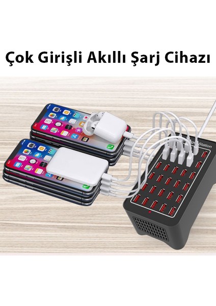 30 USB Port Çoklu USB Şarj Istasyonu Cihazı 150W Xld-A7