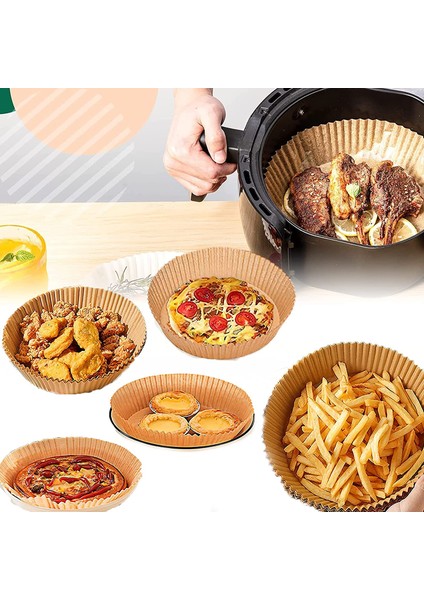 Bamboo Star Xiaomi Airfryer Uyumlu Büyük Boy Xl-Xxl 20 cm Hava Firitözü Yağsız Pişirme Kağıdı 50 Lli