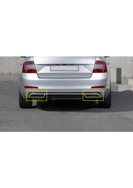 Skoda Octavia 3 (A7) Sd Egzoz Çerçevesi 2 Parça Paslanmaz Çelik 2013 > fiyatları