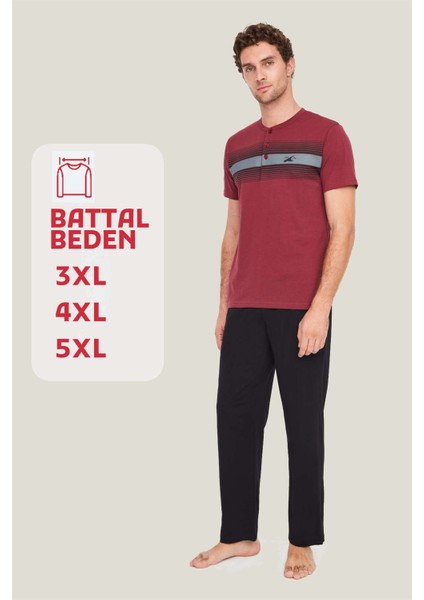 - Erkek Mürdüm Battal Pijama Takımı