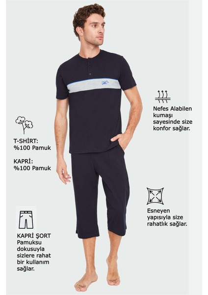 - Erkek Lacivert Kapri Takımı fırsatları